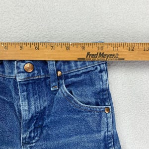 VTG Wrangler Jeans Kids 7 Slim Distressed Cowboy Cut 13MWZ Bootcut Whiskering Bild 8