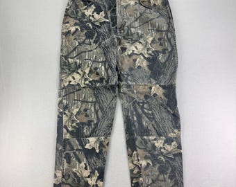 Vintage Wrangler Double Knee Camo Pants Mens 36x32 Y2K Hunting Utility Outdoor