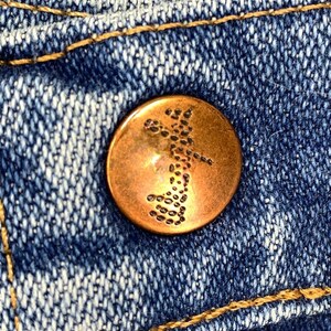 VTG Wrangler Jeans Kids 7 Slim Distressed Cowboy Cut 13MWZ Bootcut Whiskering Bild 5