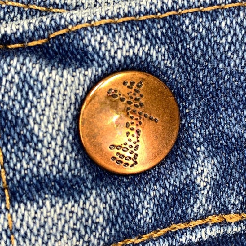 VTG Wrangler Jeans Kids 7 Slim Distressed Cowboy Cut 13MWZ Bootcut Whiskering Bild 5