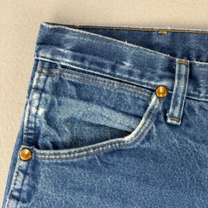 Wrangler Jeans Cowboy Cut 936 Men 36x33 Blue Slim-Boot Rodeo Work Faded Whiskers imagem 4