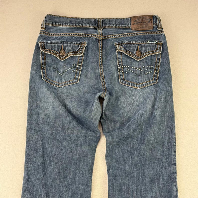 Jeans Seven7 Bootcut 34x32 Homme Bleu Délavé Denim Délavé Rodeo Flare Vêtements De Travail image 4