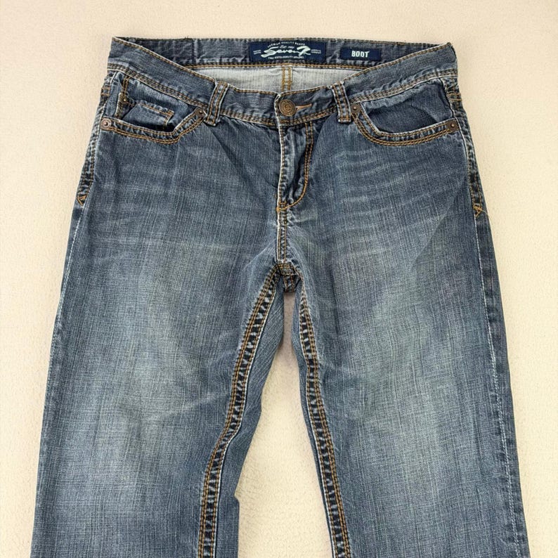 Jeans Seven7 Bootcut 34x32 Homme Bleu Délavé Denim Délavé Rodeo Flare Vêtements De Travail image 2