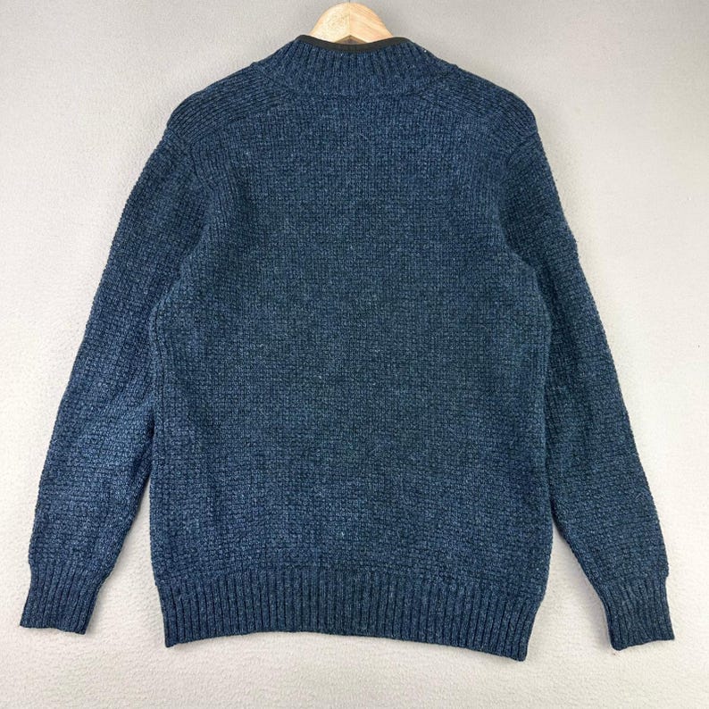 Pendleton Sweater Mens S Blue Quarter Zip Washable Shetland Wool Long Sleeve image 2