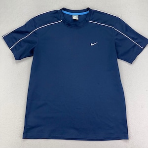 Vintage Y2K Nike Jersey T-Shirt Mens Large Blue Short Sleeve Athletic Tee Sports image 1