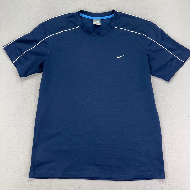 Vintage Y2K Nike Jersey T-Shirt Mens Large Blue Short Sleeve Athletic Tee Sports image 1