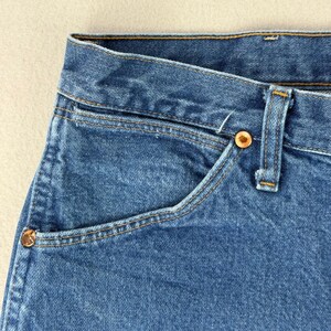 Wrangler Jeans 13MWZ Cowboy Cut Mens 36x32 Blue Denim Western Rodeo Retro Work immagine 7
