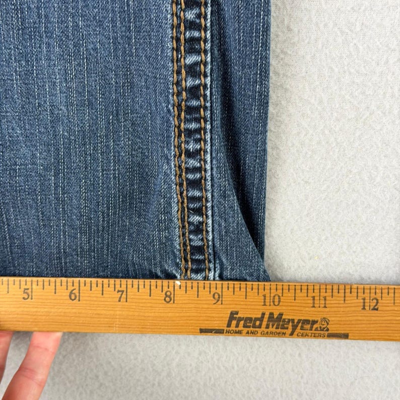 Jeans Seven7 Bootcut 34x32 Homme Bleu Délavé Denim Délavé Rodeo Flare Vêtements De Travail image 10