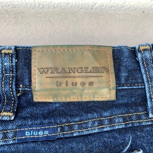 Jeans Wrangler Mom Jeans VTG para mujer, talla 20, lavado oscuro, tiro alto, pierna recta, estilo western. imagen 7