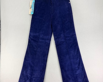 VTG 70s Seattle Blues Corduroy Bell Bottom Pants Jeans Mens 30x30 NWT Western