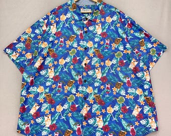 Tommy Bahama Mojito Bay Island Zone Camp Shirt Mens 3XB Tropical Aloha Tiki