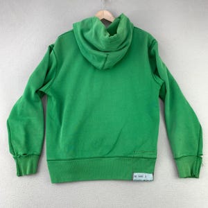 Vintage Y2K GAP 1969 Hoodie Mens M Green Zip Up Heavyweight Thick Distressed image 3