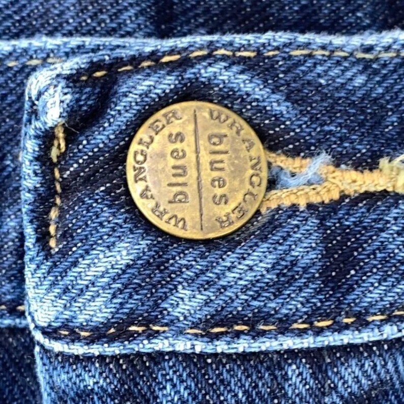Jeans Wrangler Mom Jeans VTG para mujer, talla 20, lavado oscuro, tiro alto, pierna recta, estilo western. imagen 6