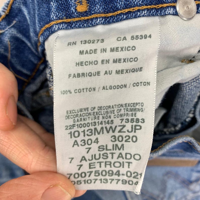 VTG Wrangler Jeans Kids 7 Slim Distressed Cowboy Cut 13MWZ Bootcut Whiskering Bild 7