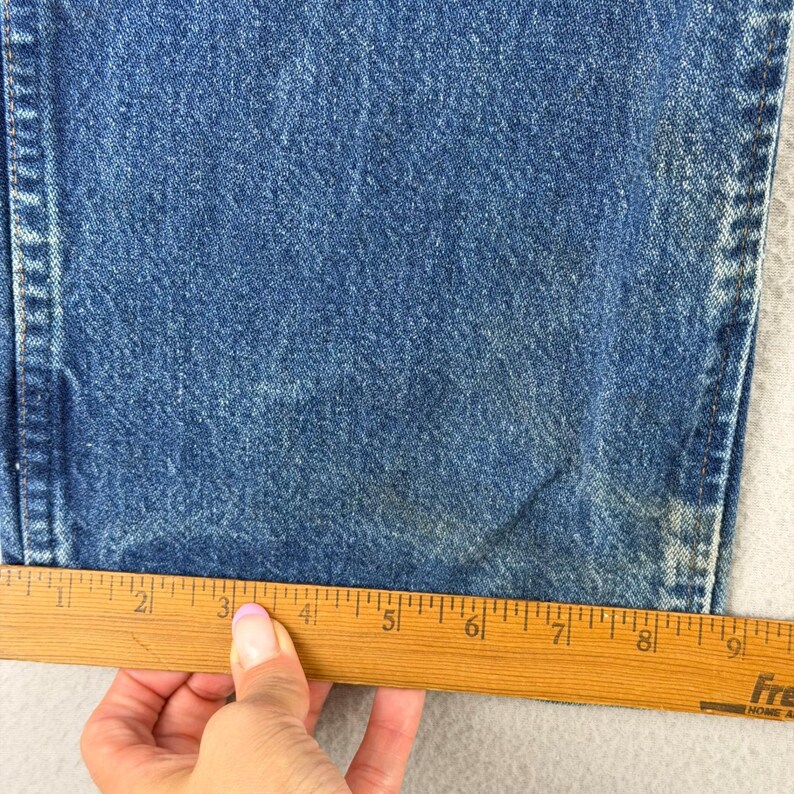 Wrangler Jeans 47MWZ Cowboy Cut Mens 36x30 Blue Faded Distressed Denim Rodeo Y2K image 11