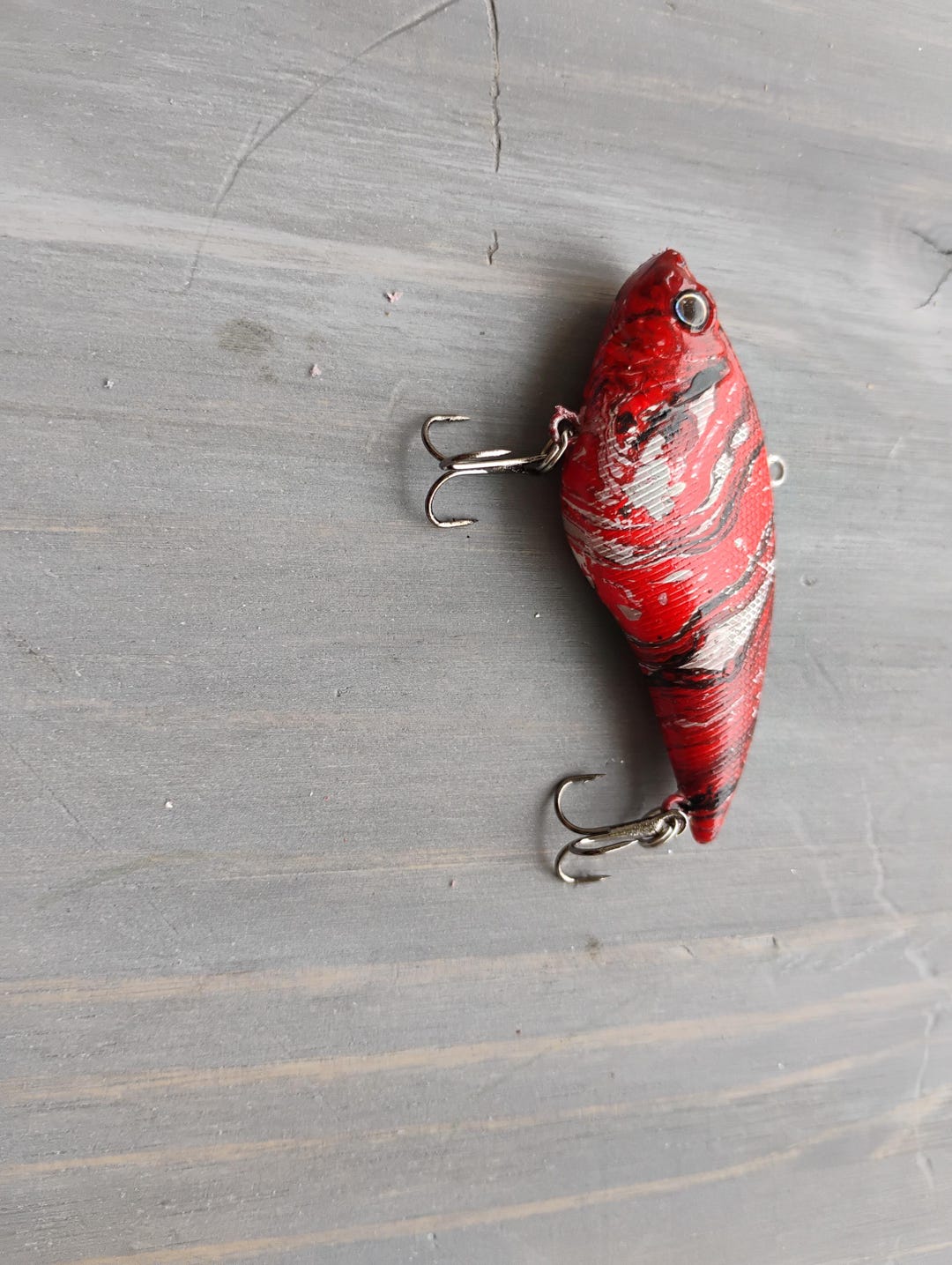 Red Rattle Trap UNIQUE * CUSTOM * Hydro-dipped Rattle Trap Fishing Lure - Etsy