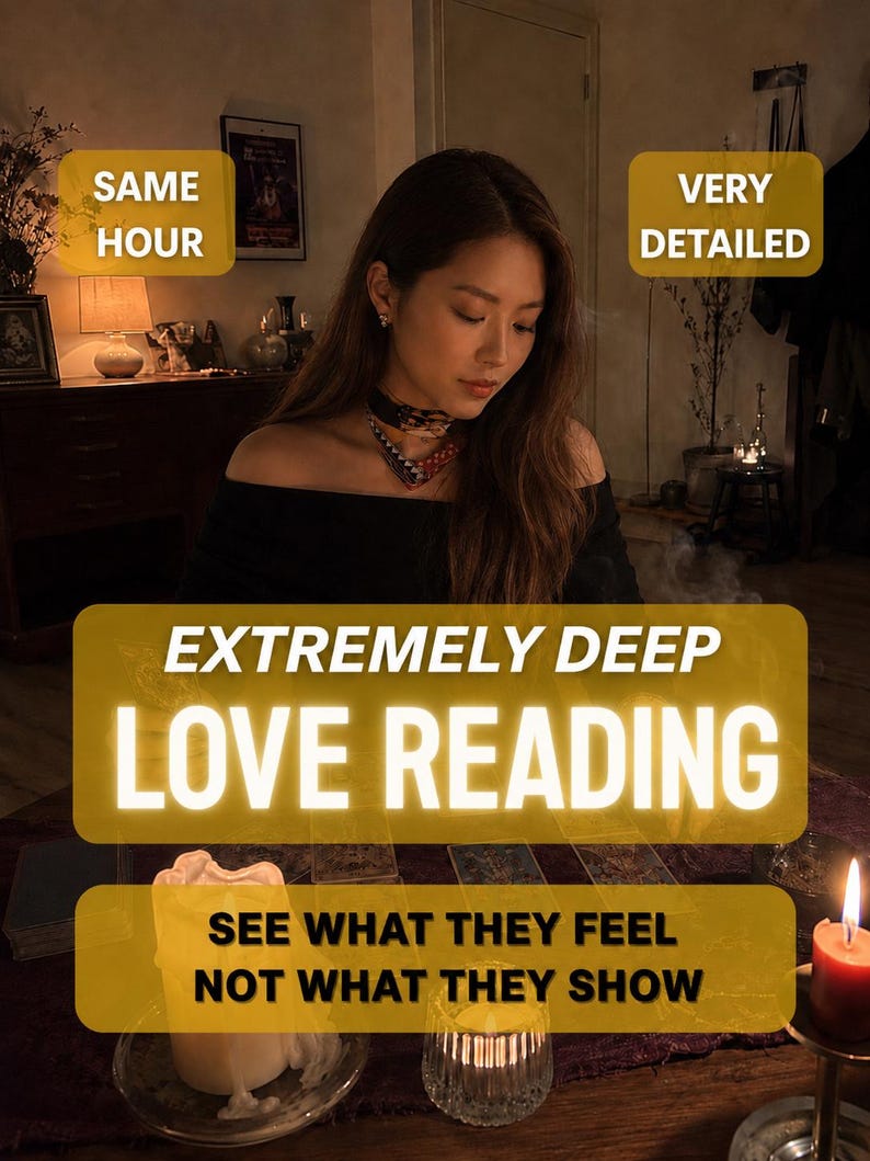 In Depth Love Reading | Best Psychic Love Reading | Same Hour Love Tarot Reading | Accurate Love Reading | Twin Flame Reading image 1