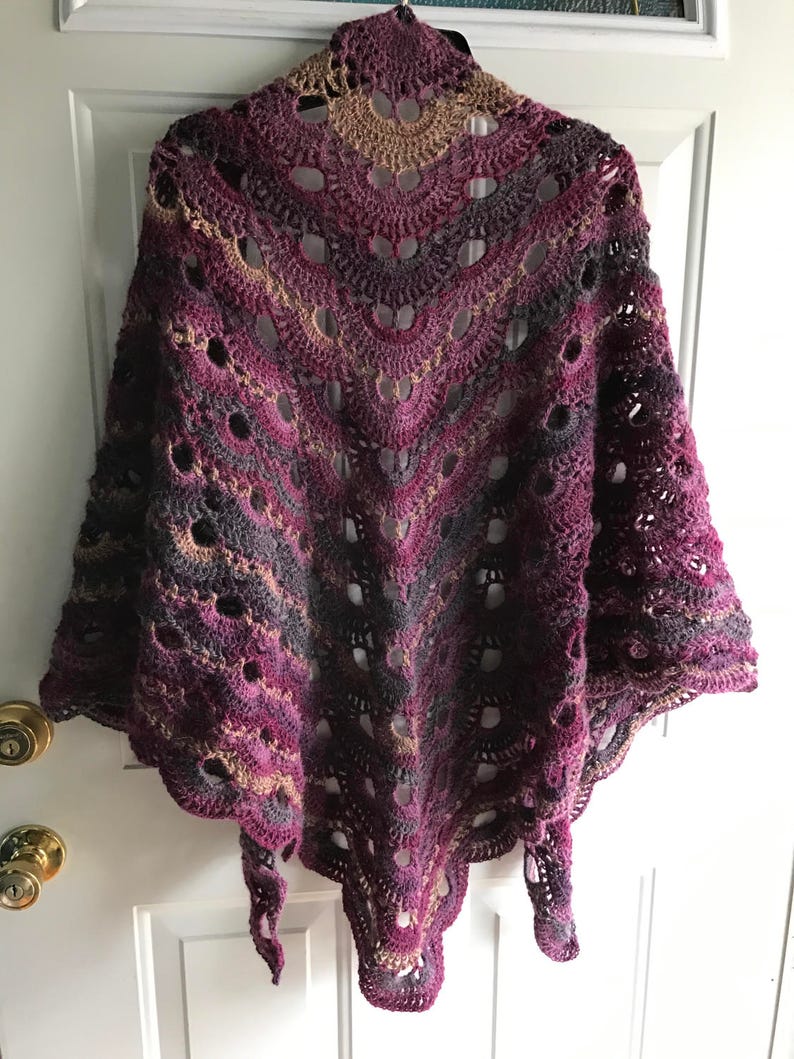 Large Crocheted Prayer Shawl Wool Mohair Handmade Made Fresh - Etsy