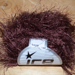 ICE YARN  Long Eyelash   Brown   Brand New
