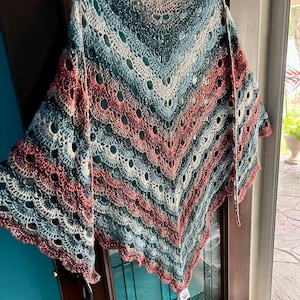 Large Crocheted Virus Shawl Wrap Handmade - Ready to Ship