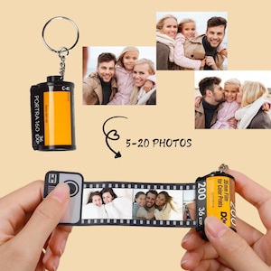 Custom Photo Film Roll Keychain | Camera Film Keychain | Personalized Photo Film Roll | Photos Film | Anniversary Gifts | Couples Gift!