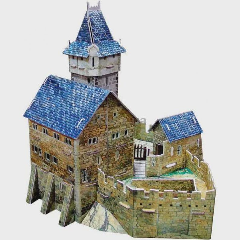 Cardboard Model Kit, Medieval Castle, Hunting Castle, Architecture ...