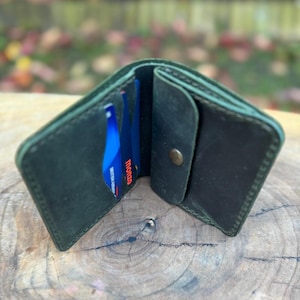 Cadeau fête des pères - Portefeuille pour homme en cuir personnalisé - Portefeuille en cuir véritable fait main pour homme - Cadeau personnalisé gravé pour lui, papa