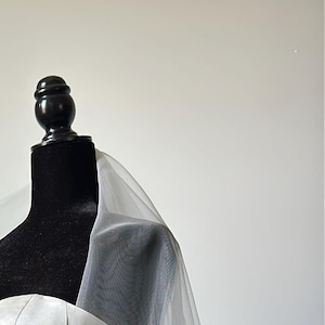 Two-Tier Lace Wedding Veil - Elbow or Fingertip Length Bridal Veil - Soft Tulle Veil with Embroidered Lace Edge - Wedding Accessories