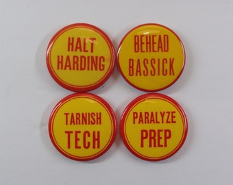 Vintage 1960's  Stratford High School Pep Rally Pins/Buttons  Set Of 4