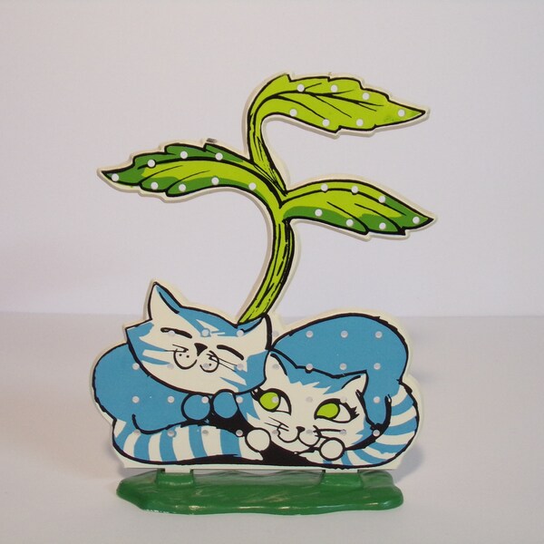 Vintage 1970's  Kitty Cat Earring Tree