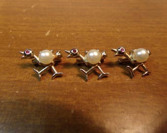 Vintage 1950's/1960's Scatter Pins (Chicks) Set Of 3