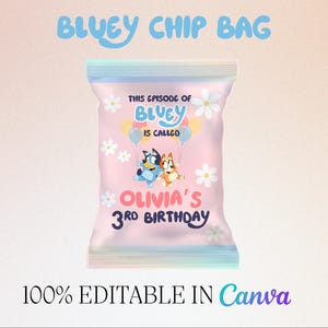 Bluey Chip Tüten Vorlage (Digital)