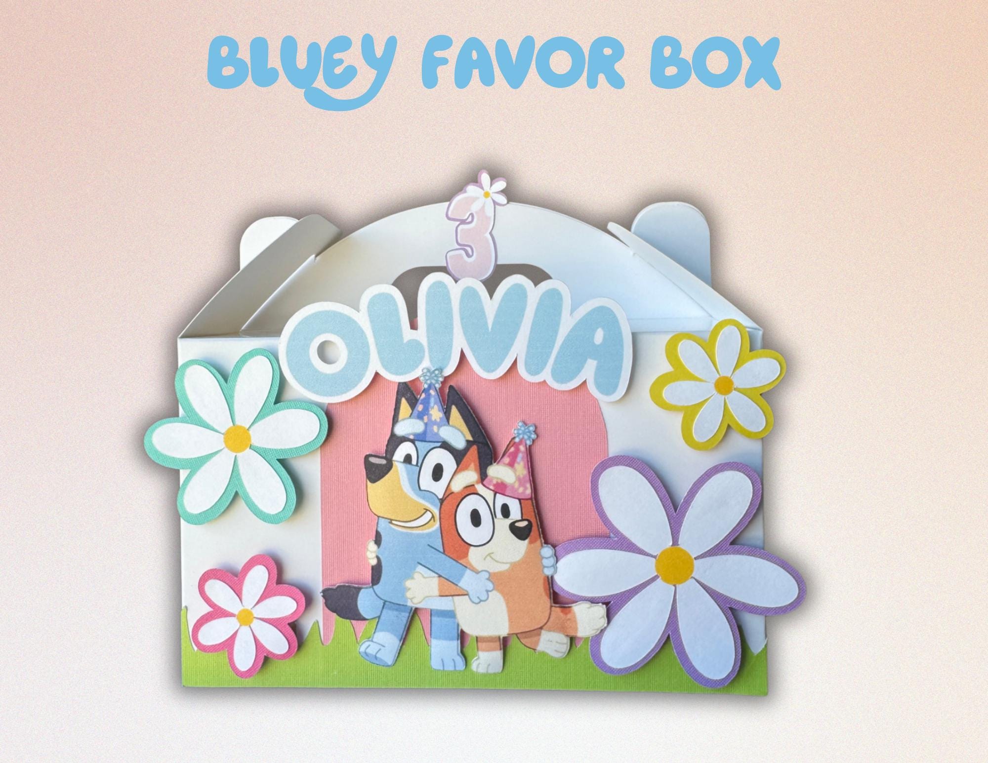 Personalized Bluey Favor Boxes by Livly Crafted