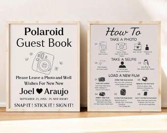 Instax Guest Book Sign | Wedding Photo Booth Instructions (Digital Download)