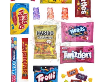 Candy Art Print: Sweets Illustration, Kitchen & Kids Room Decor