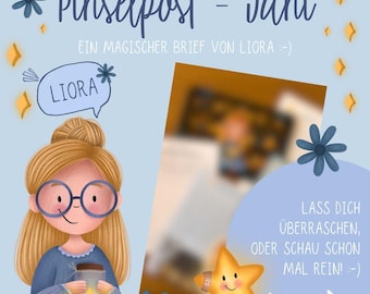 Pinselpost JUNI – Magischer Brief von Liora | Print Club | A6 Print, Sticker, Sammelkarte & mehr | handillustriert von der Pinselkomponistin