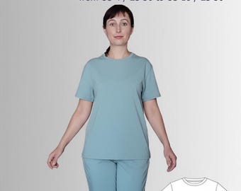 Women's Knitted T-Shirt Pattern: Short Sleeve Top (PDF pattern)