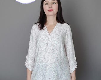 Women's blouse pattern sizes US8/EU 40 to US 26 / EU 58