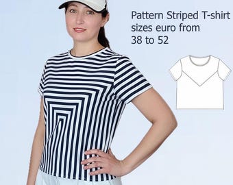 Womens Knit T-Shirt Pattern: Semi-Fitted, Easy Sewing (PDF Pattern)