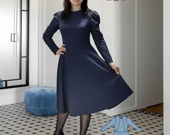 Fitted Dress Sewing Pattern: Women's Elegant Silhouette (Sizes Included)