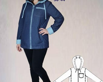 Women's Windbreaker Sewing Pattern (A4, A0, DXF)