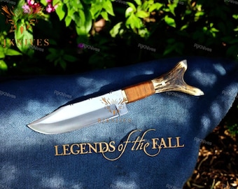 Handmade Bowie Knife: Legends of the Fall Replica with Antler Handle