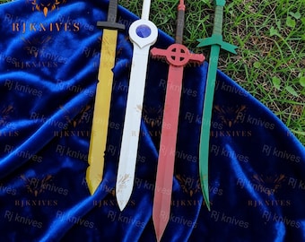 Finn's Scarlet Gold Fantasy Sword – Inspired Collectible Blade for Cosplay & Display