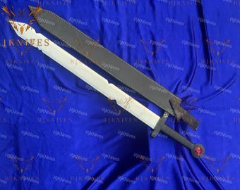Hand Forged Finn's Scarlet Gold Fantasy Sword – Inspired Collectible Blade for Cosplay & Display