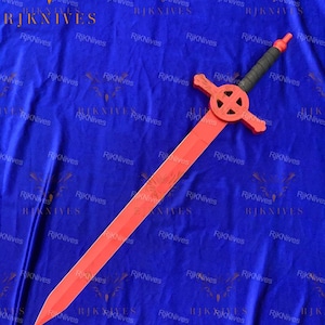 Spada fantasy di sangue di demone scarlatto di Finn: lama da collezione ispirata per cosplay e esposizione