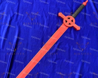 Spada fantasy di sangue di demone scarlatto di Finn: lama da collezione ispirata per cosplay e esposizione
