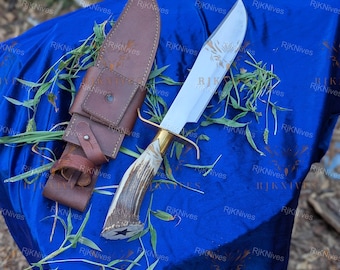Inglourious Basterds Replica Knife: Handmade Antler Handle D2 Steel Blade