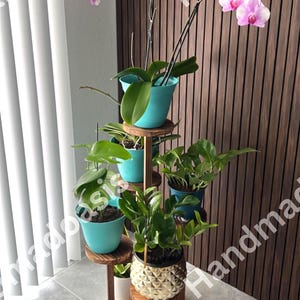 Multi Tier Wooden Plant Stand Indoor | Corner Plant Stand | Flower Pot Holder | Plant Display Stand | Housewarming Gift | Plant Decor