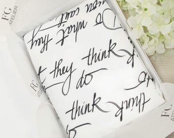 Inspirational Calligraphy Scarf: Black & White Viscose Blend, Empowering Gift