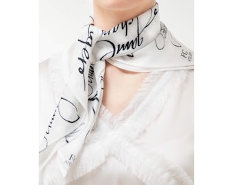 Calligraphy Scarf: "Be The Game Changer" - Empowering Viscose Wrap